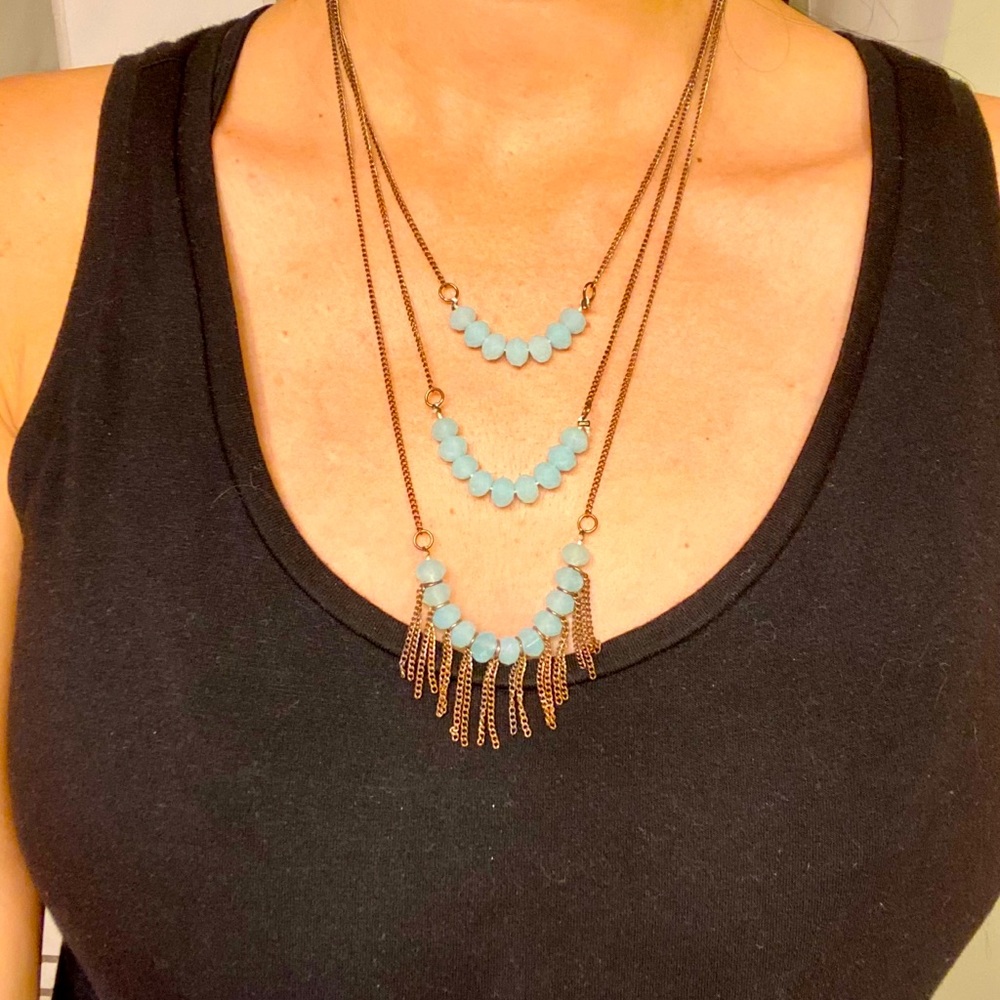 Layered bead necklace